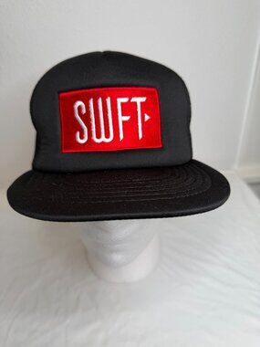 AcademyFits Black Mesh Trucker Hat – SWFT Patch